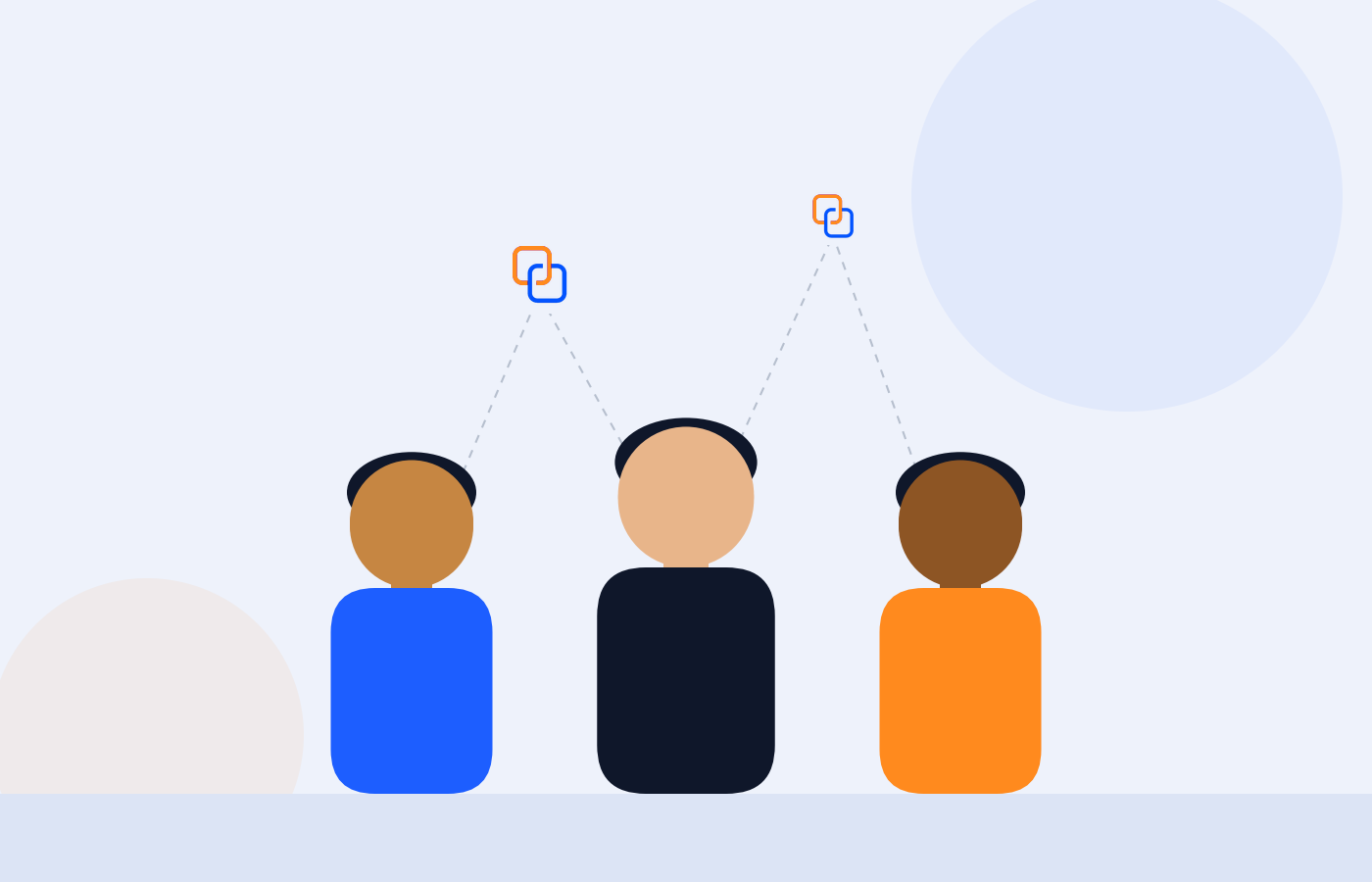 Outlink team collaborating